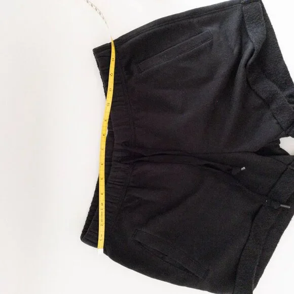 Victorias Secret Pink Black Fleece Shorts With White Logo Elastic Waistband S - Picture 5 of 12